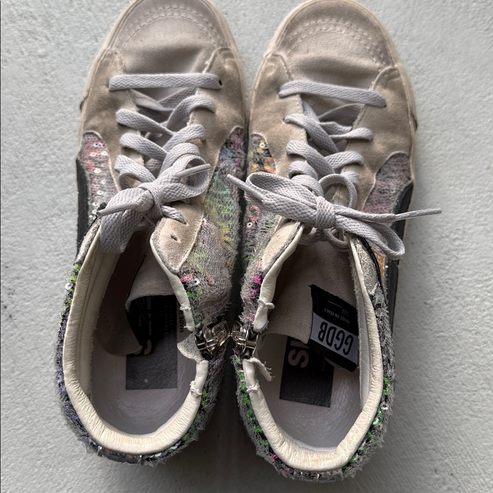 Golden Goose slide rainbow high top sneakers size 40 - Picture 4 of 14